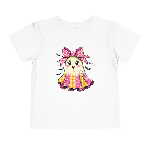 Cute Pink Bow Ghost Toddler Tee