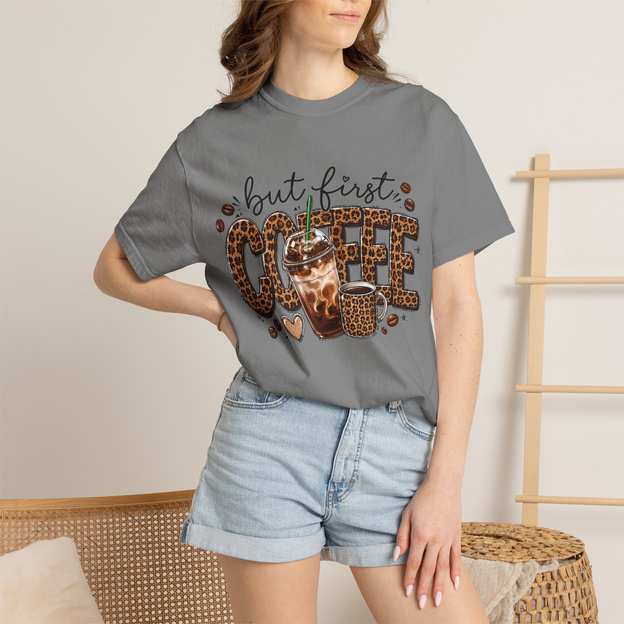Coffee Leopard Tee