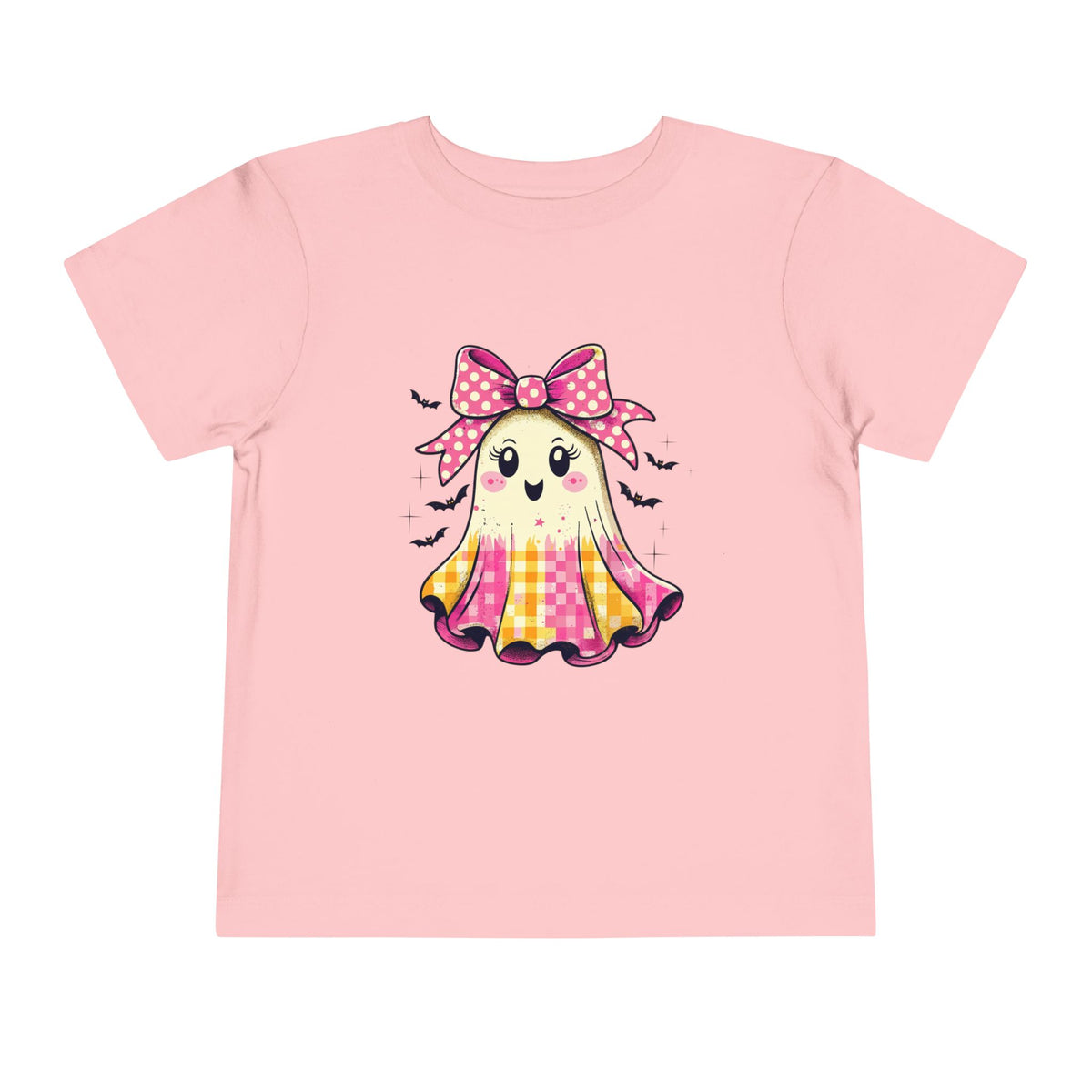 Cute Pink Bow Ghost Toddler Tee