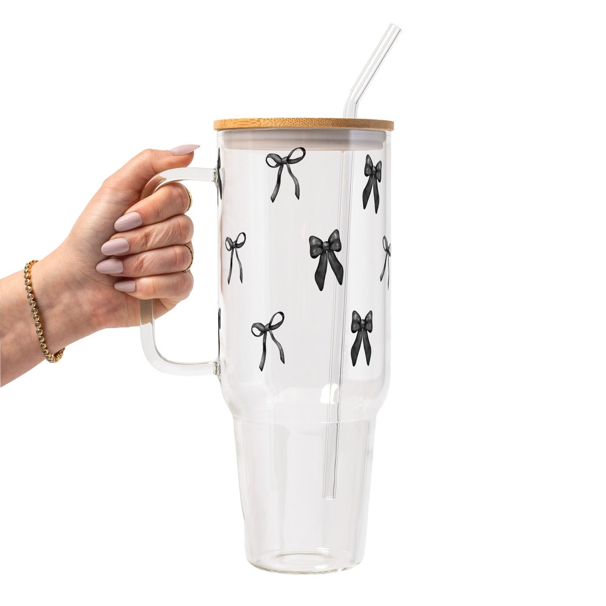 Black Coquette Bows Cups
