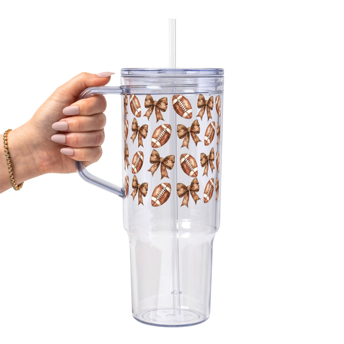 Footballs & Bows Cups