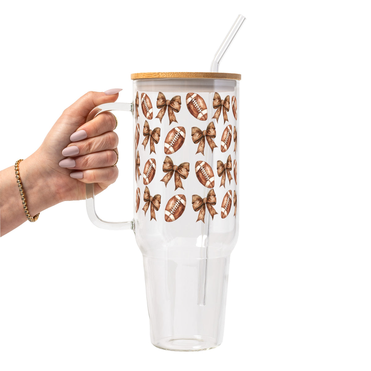 Footballs & Bows Cups
