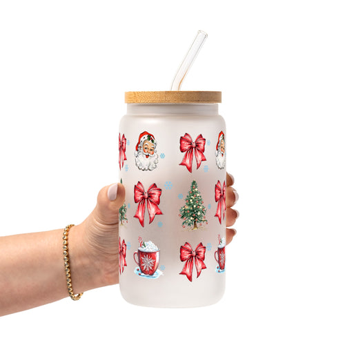 Christmas Bow Clause Cups